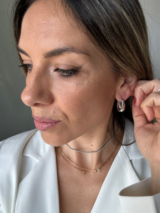 Orecchini Oval bombato