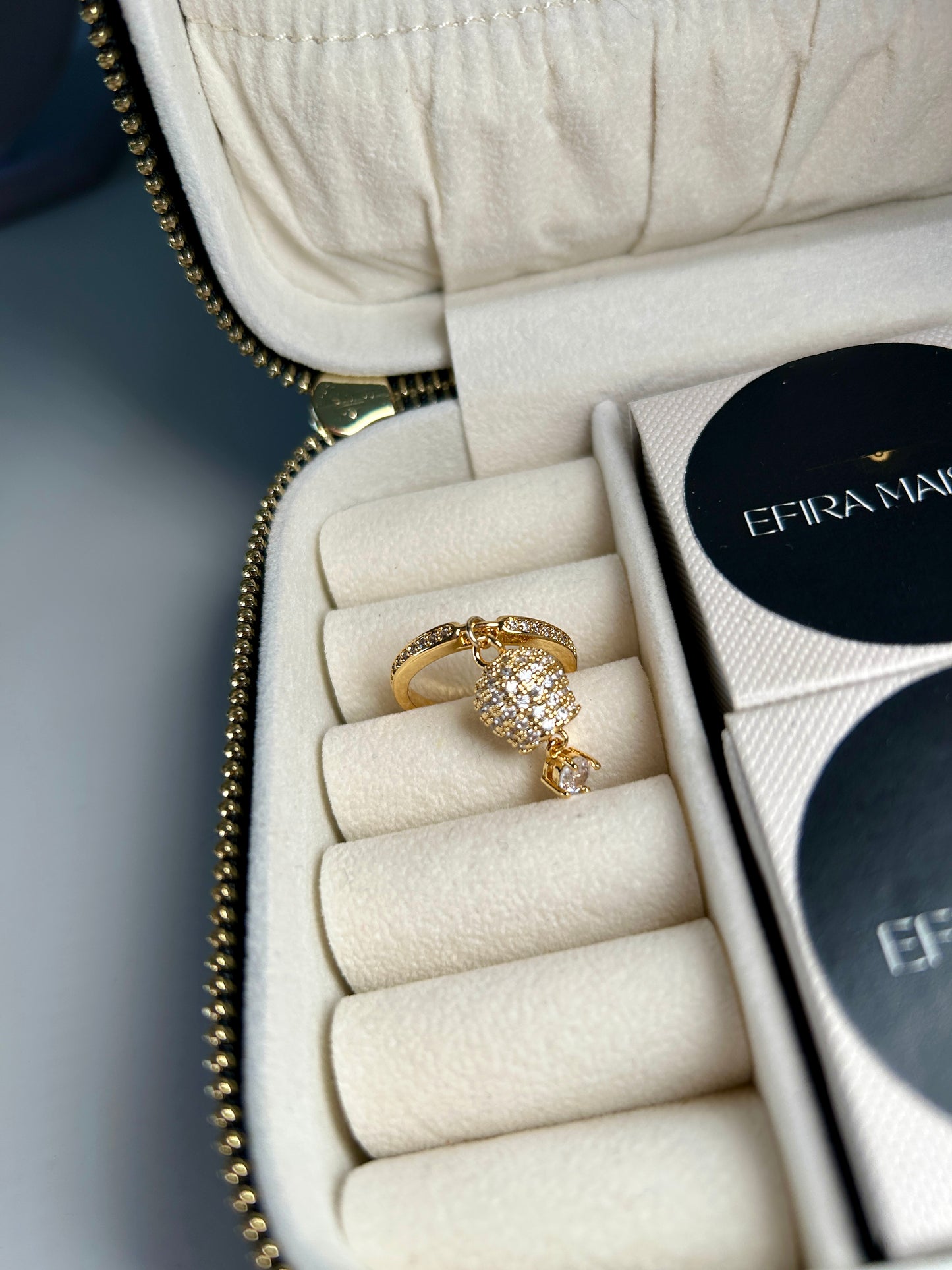 Anello Campanella Pavé