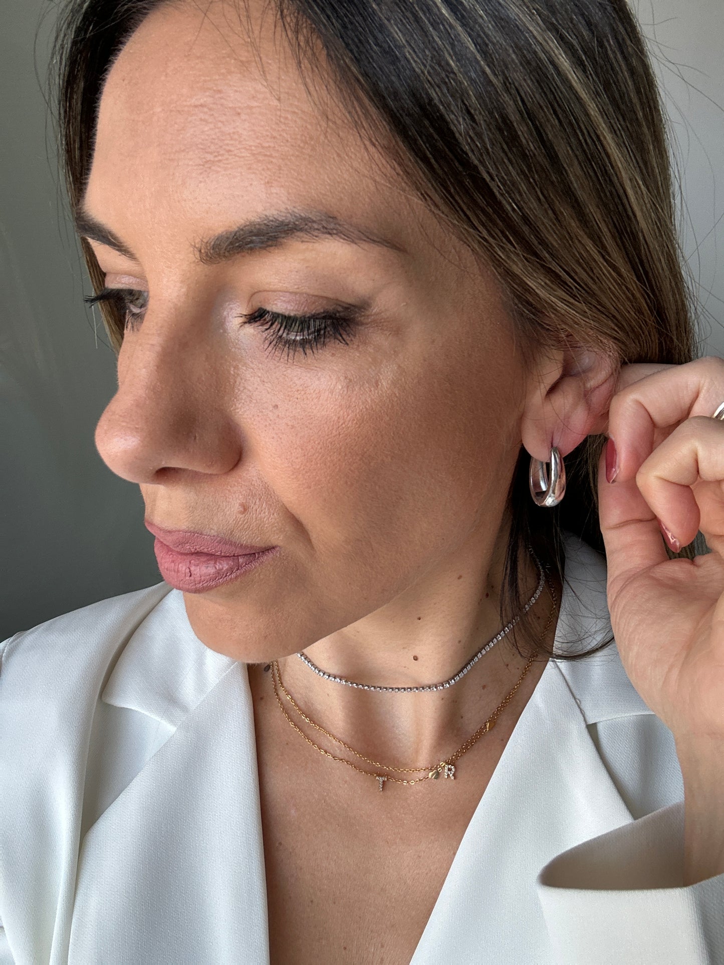 Orecchini Oval bombato