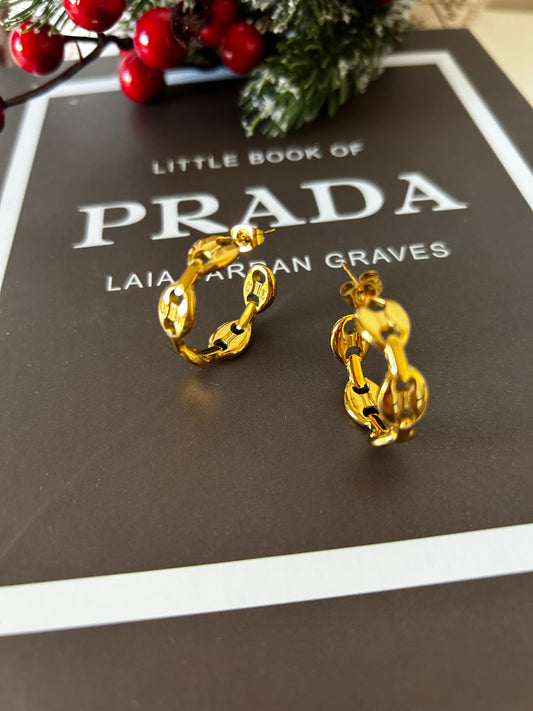 Orecchini cerchio Coffee