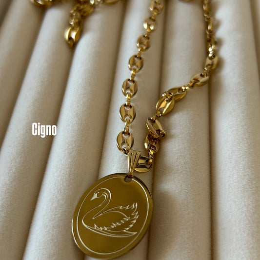 Collana con ciondolo Cigno