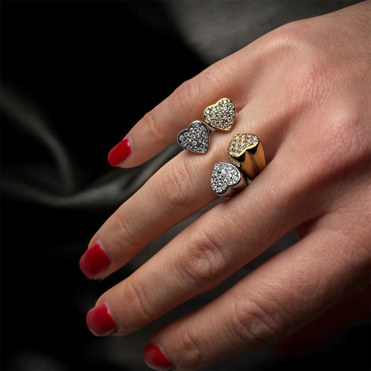 Anello Due Cuori